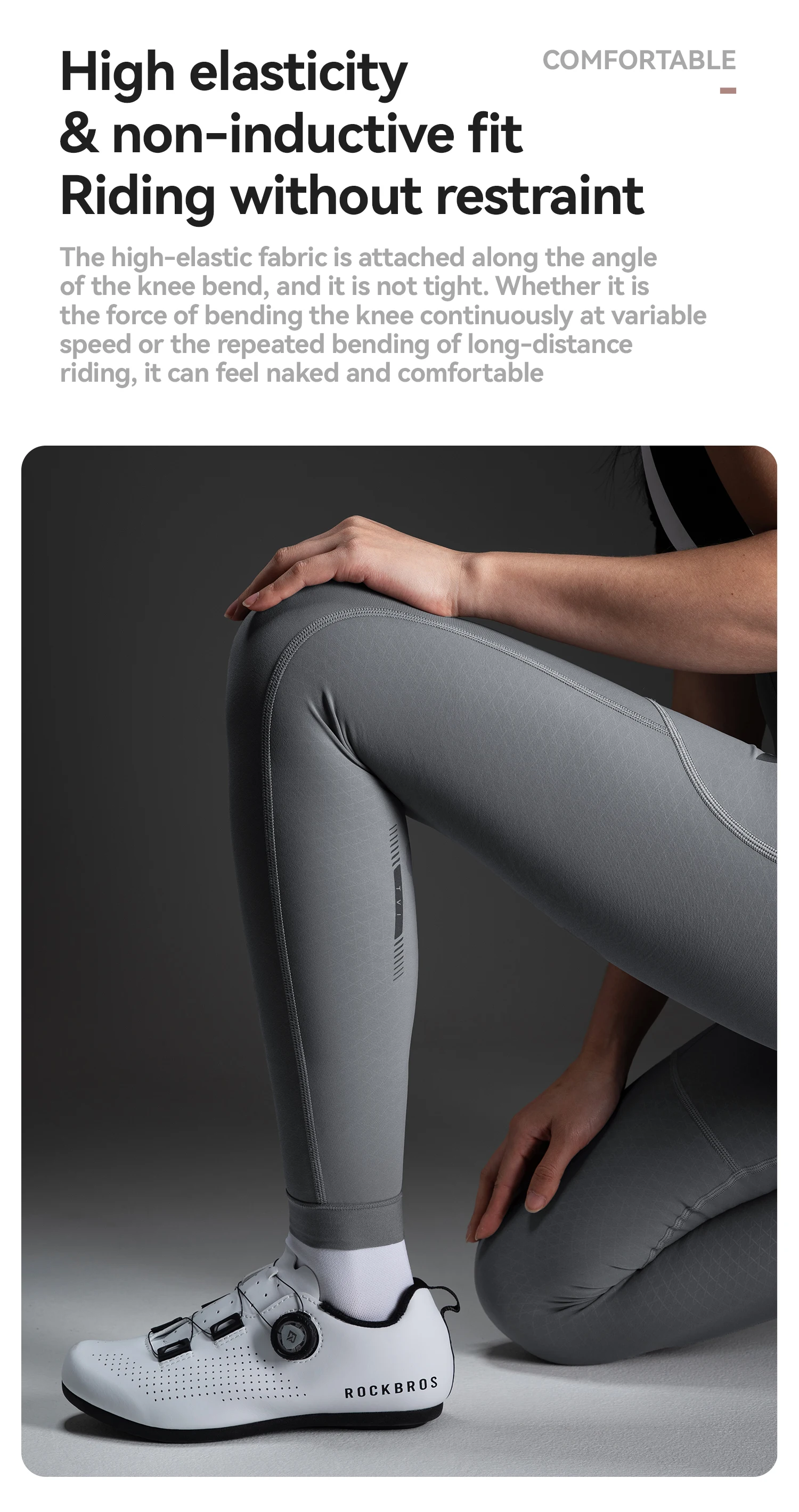 ROCKBROS Damen Fahrrad-Fleecehose Thermische Fahrrad-Tights mit Seitentasche für Handy Winddichte Leichte Radhose – Detail 13