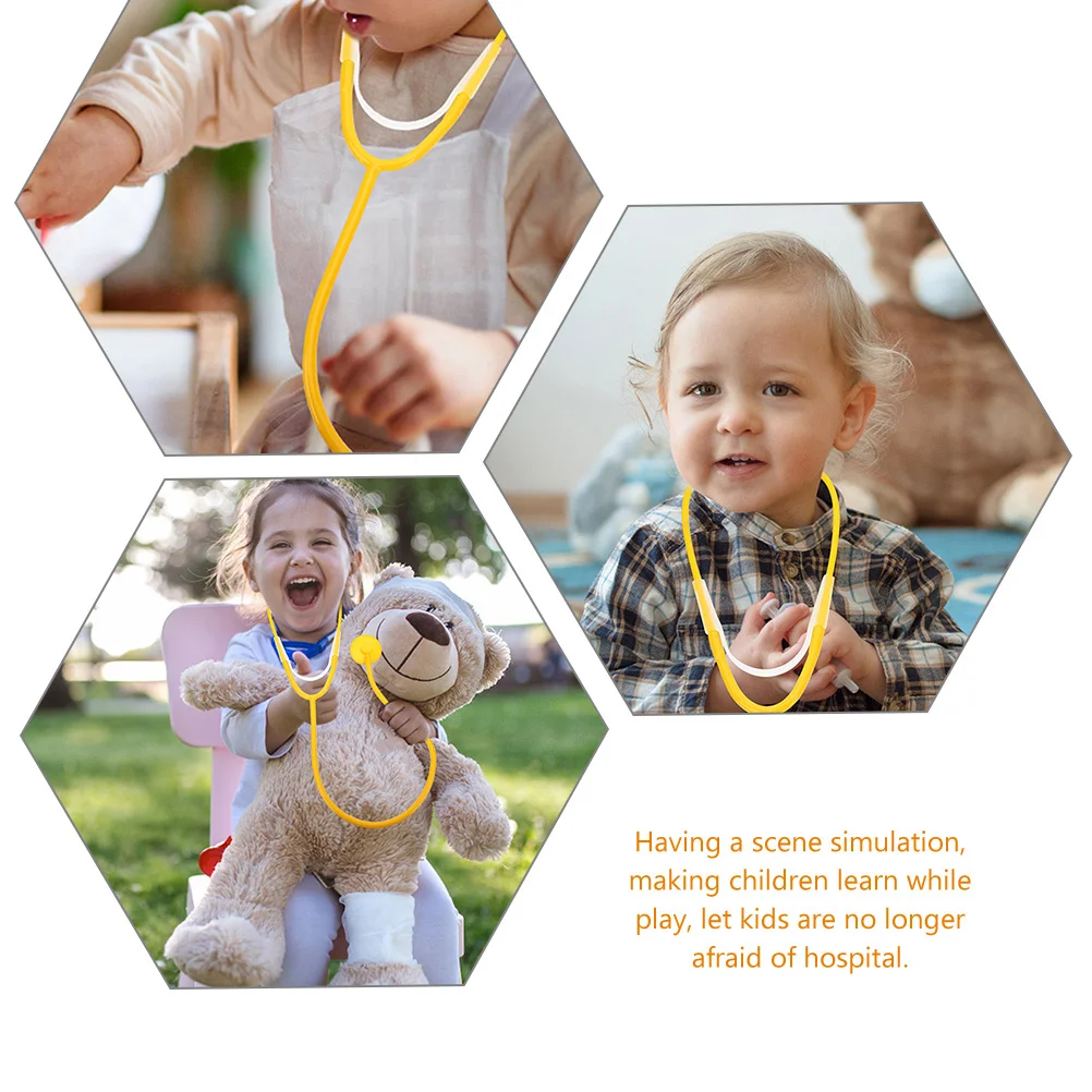 3pcs Kids Stethoscope For Toddlers Pretend Play Doctor Role Play Set Hospital Simulation Classroom Halloween Costume Cosplay