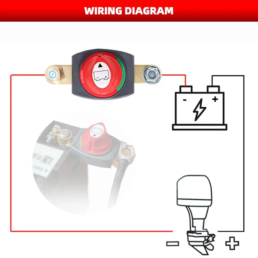 12-48V Battery Disconnect Switch, On/Off Battery Isolator Power Cut Master Isolator Circuit Breaker Parts For Car/Rv/Boat