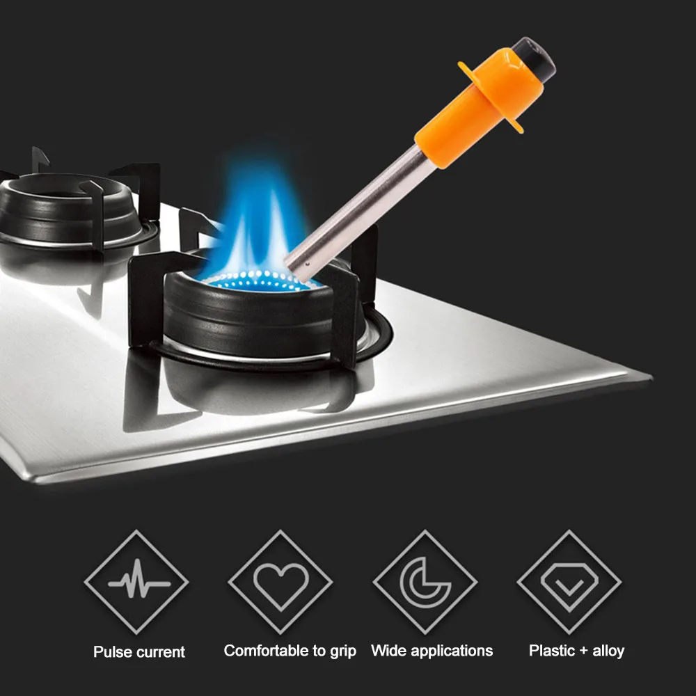 Encendedor de pulso portátil para exteriores, quemador de Gas, estufa de Camping, encendedor eléctrico piezoeléctrico, accesorios de estufa de Gas