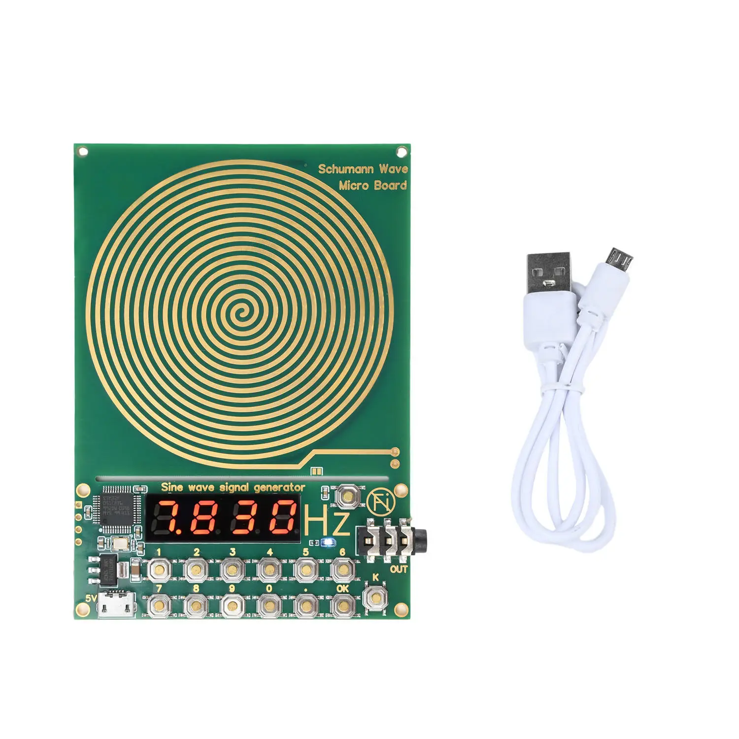 Schumann Wave Generator High Power Adjustable Sine Wave Signal 0.01 to 100000Hz with Shell Finished Product