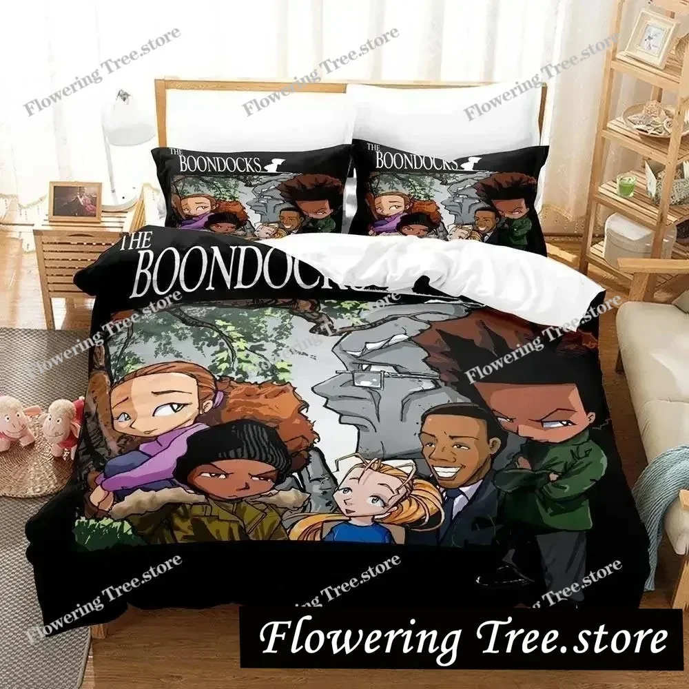 New The Boondocks Bedding Set Single Twin Full Queen King Size Bed Set Aldult Kid Bedroom Duvetcover Sets 3D Anime Bed Sheet Set