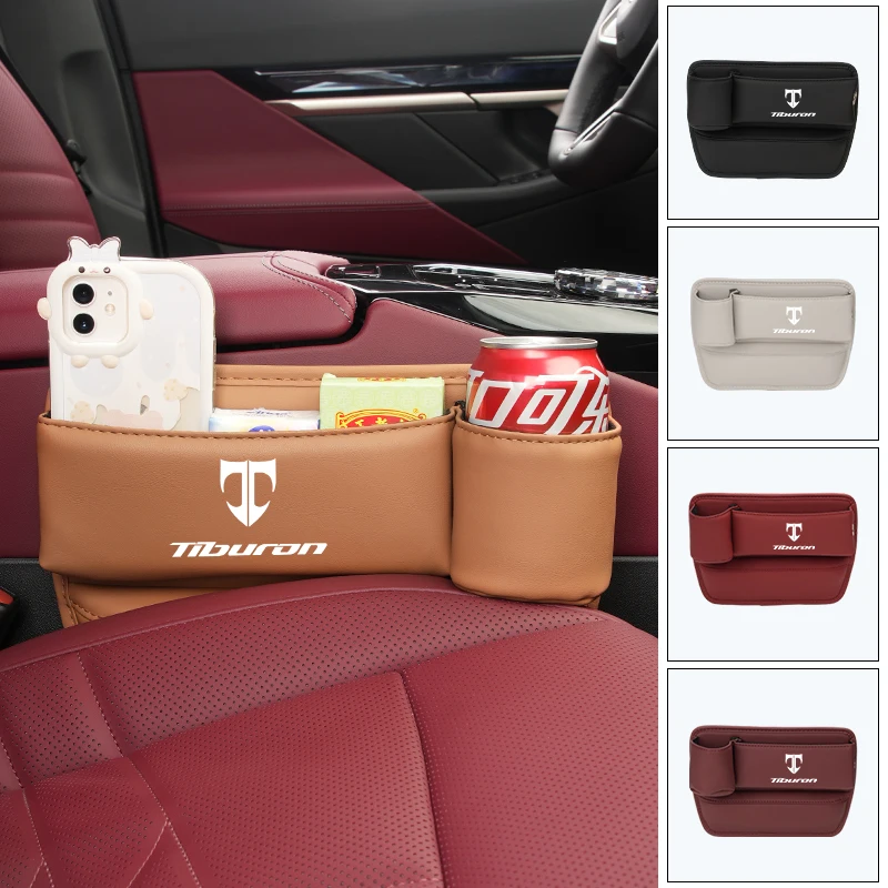 Car Storage Box Seat Seam Organizer Key Cup Holder Gap Filler For Hyundai Tiburon Tucson Getz Creta Equus Coupe Azera ioniq I30