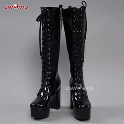 UWOWO Cosplay Shoes Universal Shoes Boots Black Blue White Rose High Tube Boots