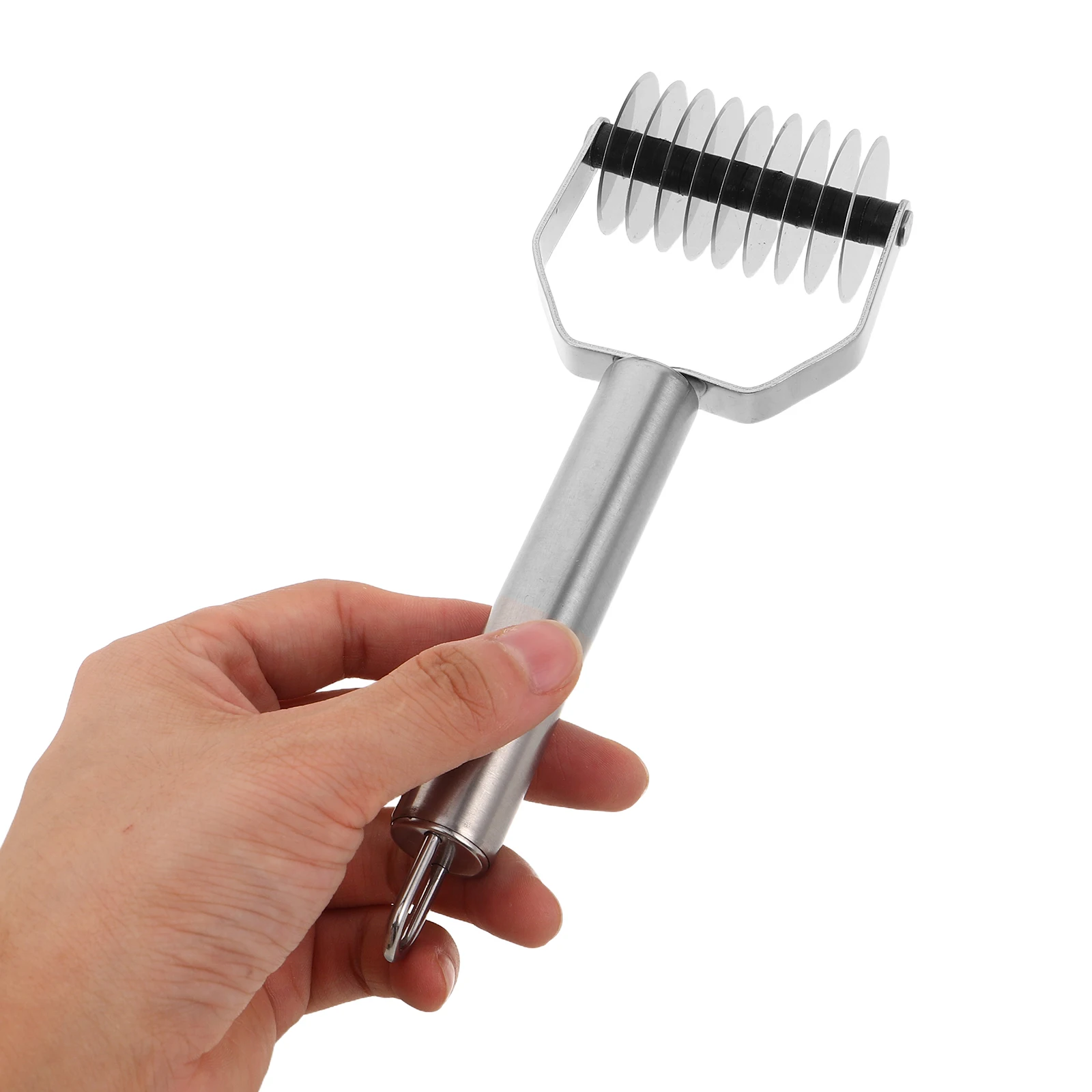 

Manual Noodle Cutter Rolling Tool Stainless Steel Dough Lattice Roller For Homemade Spaghetti Pastry Pizza Crust Bread