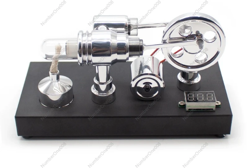 Engine Generator Model DIY Power Generator Physics Experiment Teaching Device Light Bulb USB Generator​