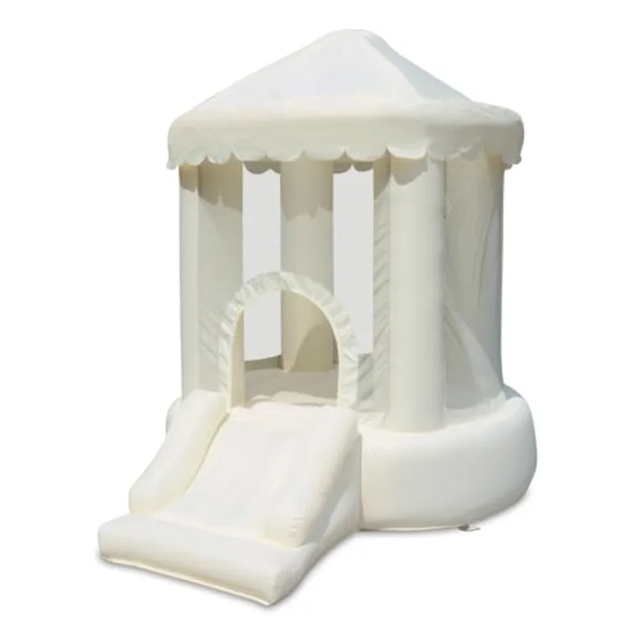 

Надувной батут-палатка Mini Play Tent Creamsicle, 7.7 футов (длина) x 5.6 футов (ширина) x 7.4 фута (высота), нейтральный цвет, с горкой, вентилятор UL в комплекте, Trendy Bo