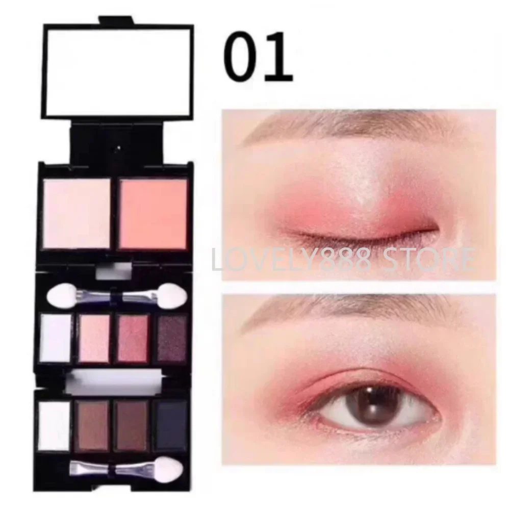 Mistine Blush Eyeshadow Palette Multifunctional All-in-One Palette Mini Folding Makeup Case Portable Beauty Makeup Cosmetics