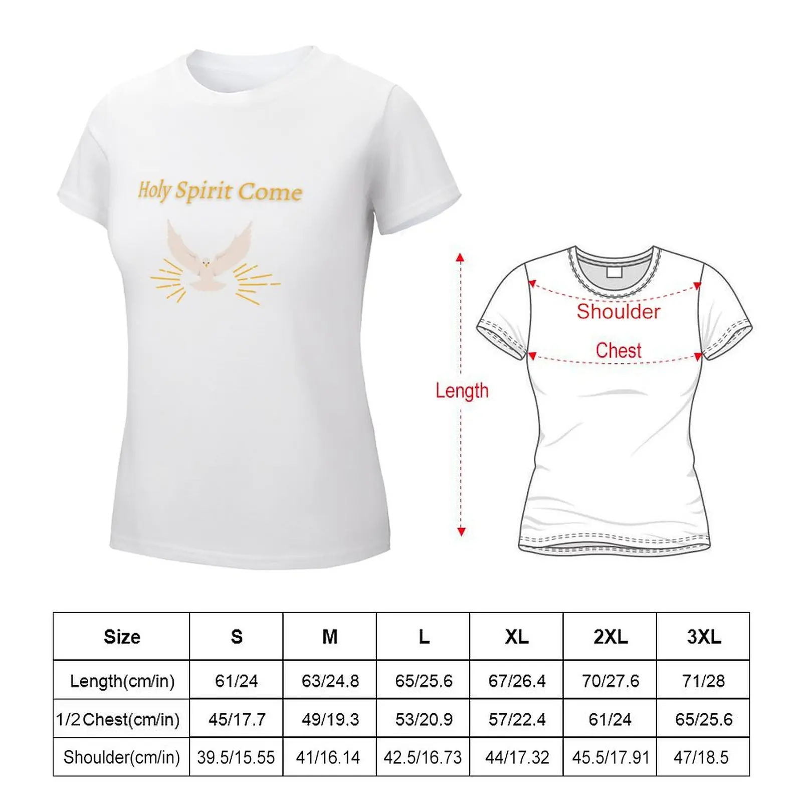 Holy Spirit Come Christian Design with Dove T-shirt summer tops Short sleeve tee t-shirt dress for Women plus size sexy