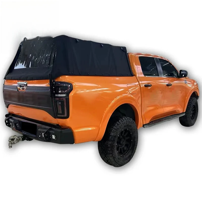 High Quality Hot Selling Offroad 4X4 Pickup Truck Canopy  HILUX  Pick up Truck Soft Topper Bed Foldable Soft Canopy