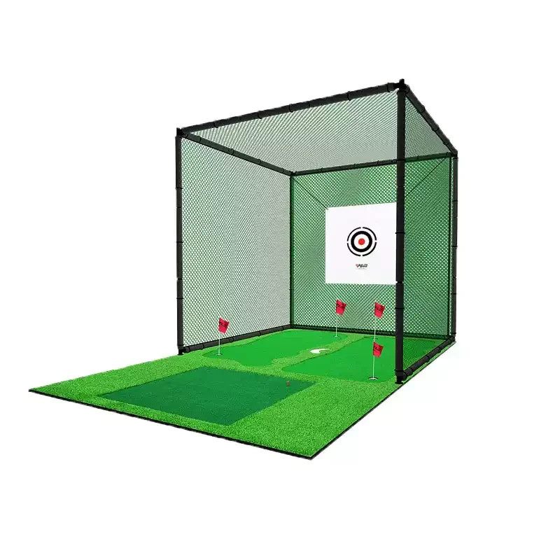 

Golf Practice Net Professional Percussion Cage Swing Practice Putting Green Set Indoor and Outdoor Percussion Net