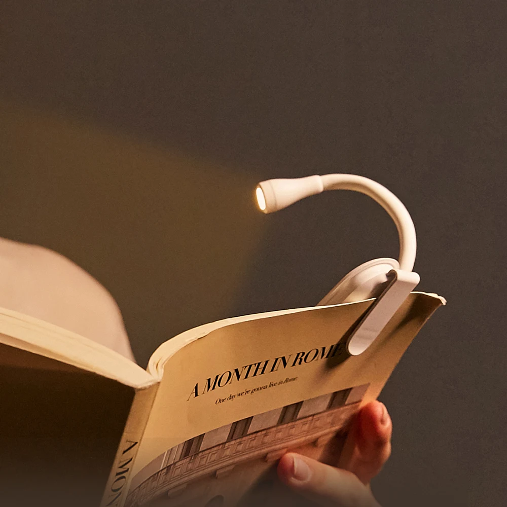 

Mini Book Light Clip Portable Reading Night Lights USB Charging LED Dimmable Bedroom Eye Protect Camping 360° Flip Book Lamps