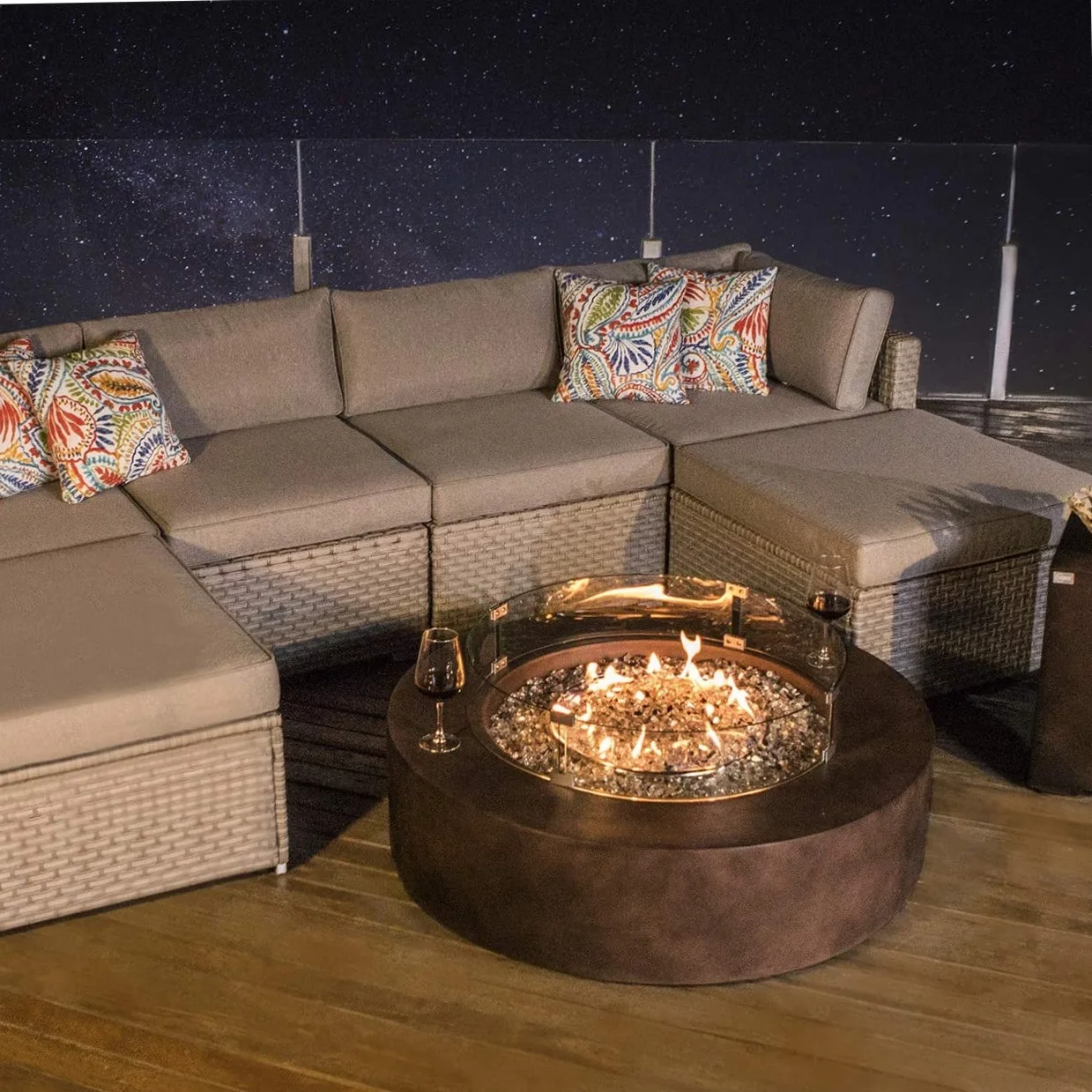Garden Outdoor Fireplace Real Fire Home Mobile Heater