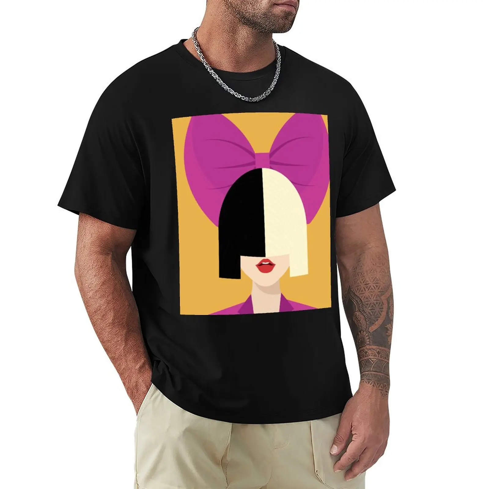 Pop Culture Mashup Art : Singer Girl T-Shirt Casual Fashion Short Sleeve Cotton T-Shirt