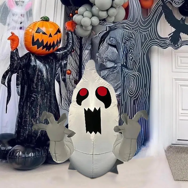 

Inflatables Ghost Decorations Inflatable Scary Ghost With LED Broke Out From Window Outdoor Halloween Decorations Blow Up Ghost