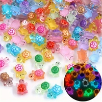 100Pcs Mini Luminous Turtle Eight Color Decorative Bead Decoration DIY Accessories Resin Accessories Handmade DIY Decoration