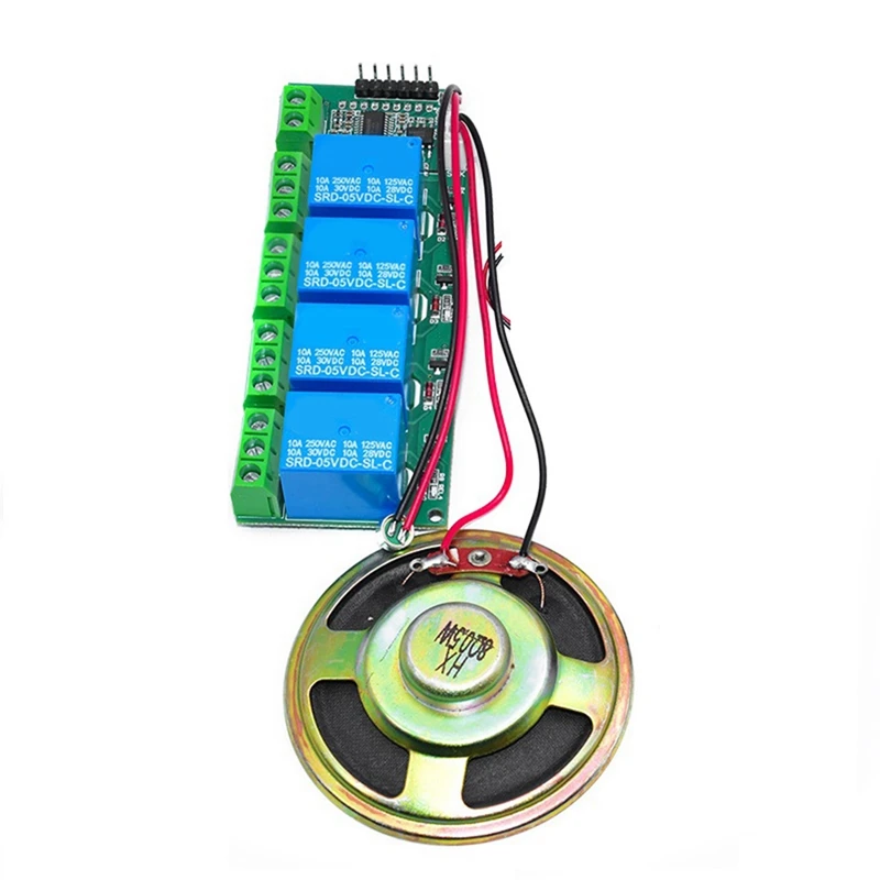 AI Intelligent Voice Recognition Module 4CH Offline Voice Control Switch Module Support Custom Voice For DIY