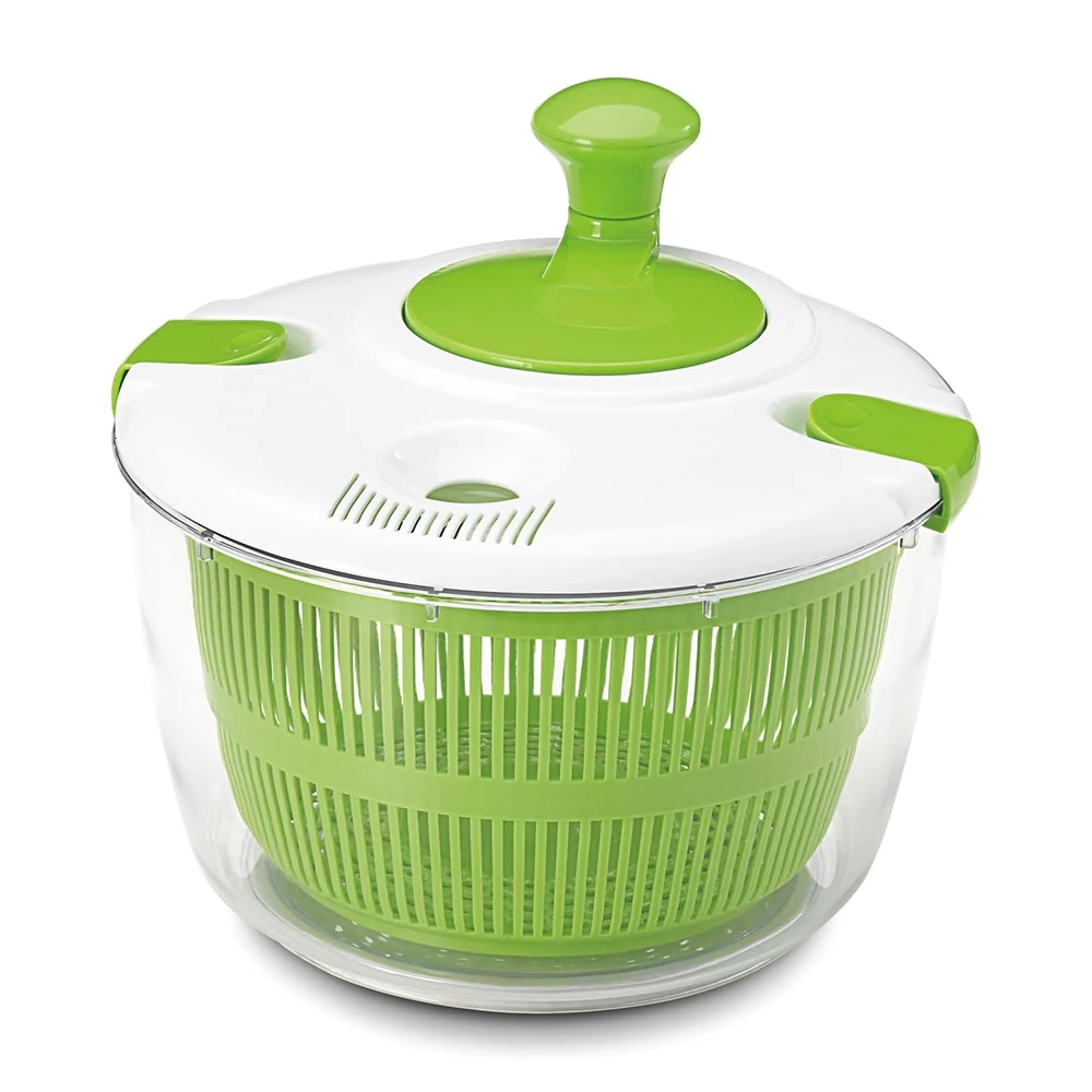 LMETJMA 5 L  Large Salad Spinner Vegetable Washer Dryer Drainer Strainer with Bowl Colander Multi-Use Lettuce Spinner JT252