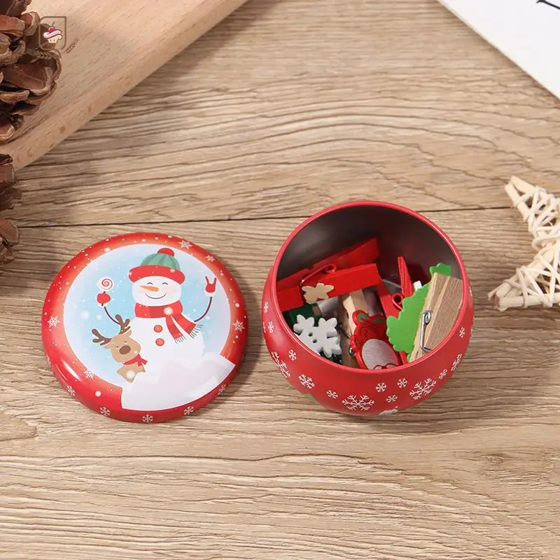 2.2OZ Christmas Mini Sealed Jar Packing Boxes Jewelry Candy Box Small Storage Boxes Cans Coin Earrings Gift Box
