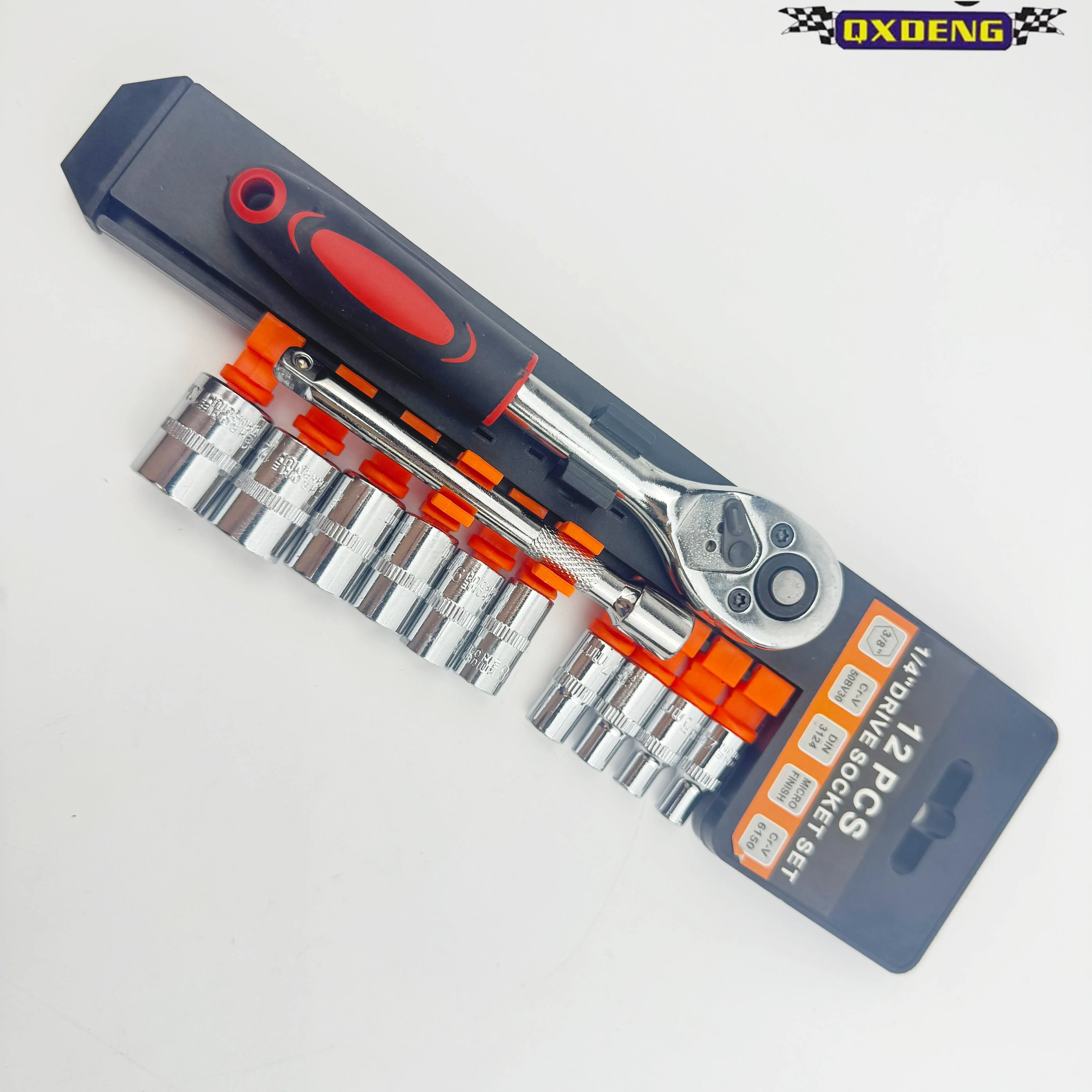 0037 Auto Motorfiets Reparatie Handgereedschap Set Dopsleutels 12 Delige Set Verlengde Bar Multifunctionele Ratelsleutel Set