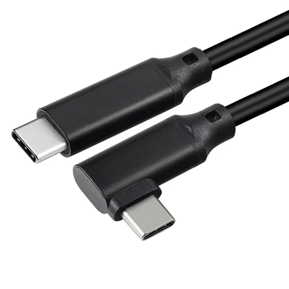 100W PD 5A 90 degree USB3.2 Type-C Cable Video 4K @60Hz 20Gbps USB-C Gen 2 Cord For Macbook Pro Oculus Quest 2 VR cable