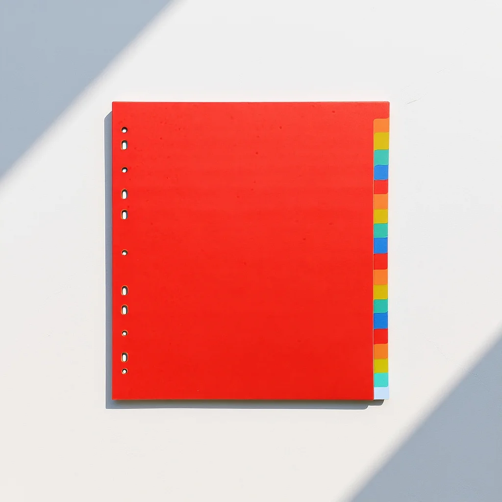 

1Set Index Binder Dividers PP Colored Tabs for Loose-Leaf Binder Notebook Notepad Page Markers Organizer