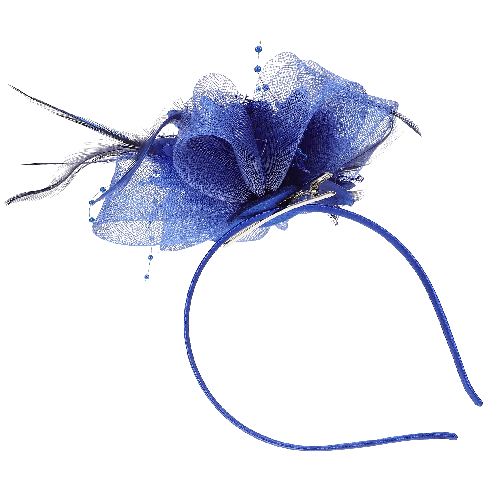 

Hair Clip Vintage Bridal Fascinator Headband Wedding Accessories Plume Mesh Girls Hat Elegant Retro Style Comfortable