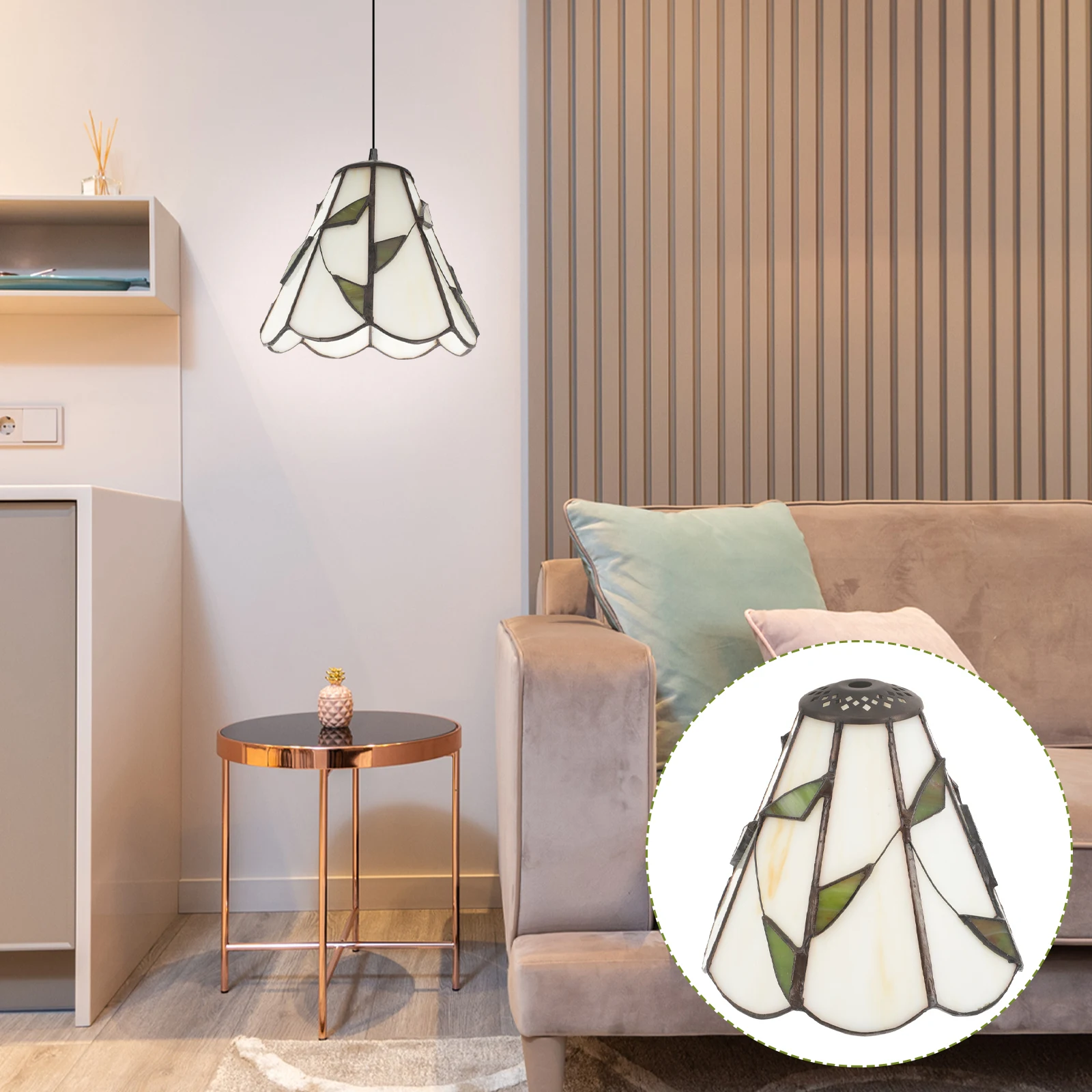 

Glass Leaf Lampshade Replacement Decorative Minimalist Lamp Shade for Desk Table Lamp Cover Indoor Wall Light Small Lampshade