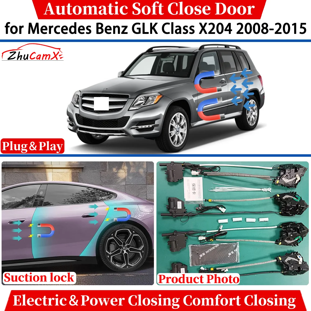 

for Mercedes Benz GLK Class X204 2008-2015 Automatic Soft Close Door Electric Power Comfort Closing Suction lock Quiet System
