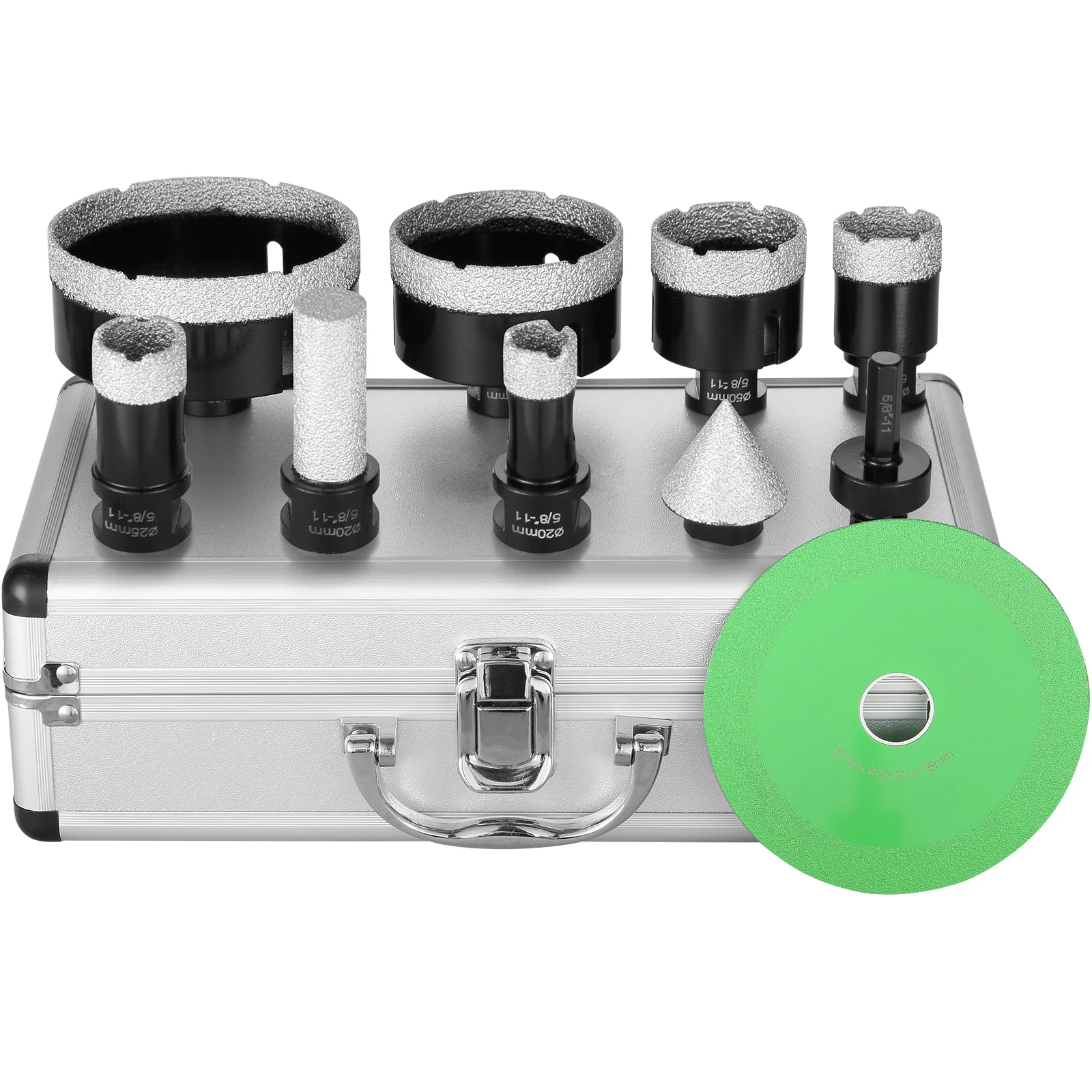 

SucceBuy 6/7/8/10/11 PCS Diamond Core Drill Bit Set Diamond Hole Saw Kit Finger Milling Bit Cone Bit Saw Blade and Storage Case