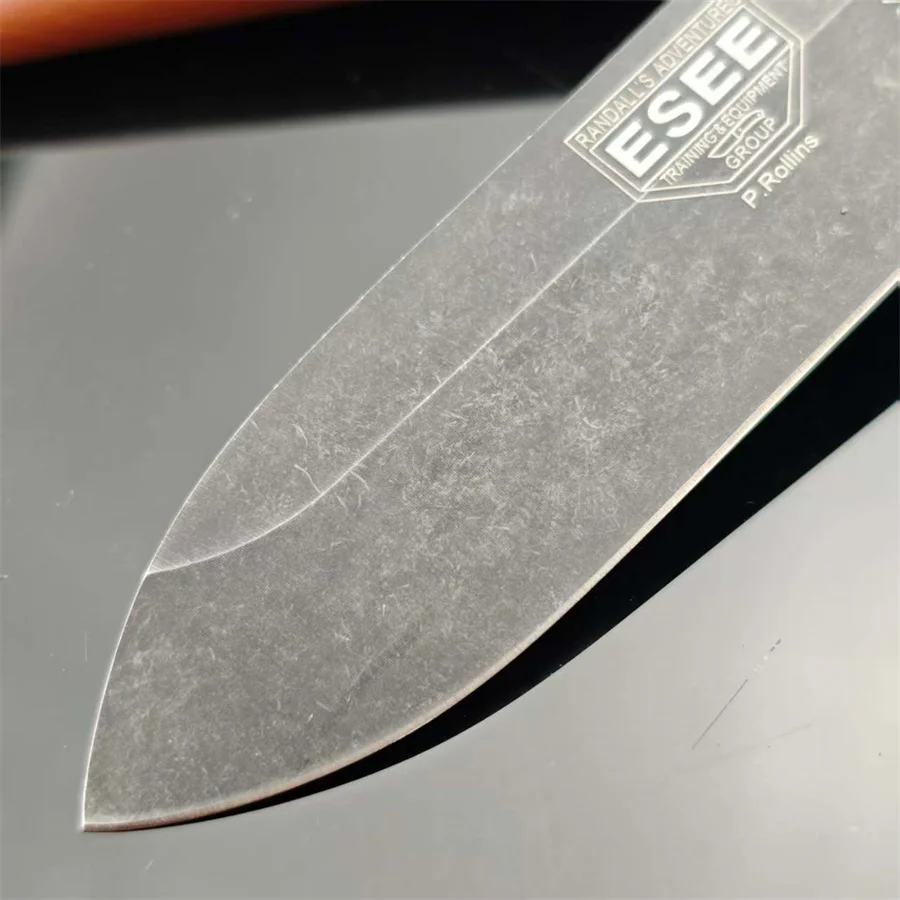 ES / EE PR4 Straight Knife D2 Blade Outdoor Hunting Sharp Cutting High Hardness Multi-functional with Sheath Knives Gift for Men