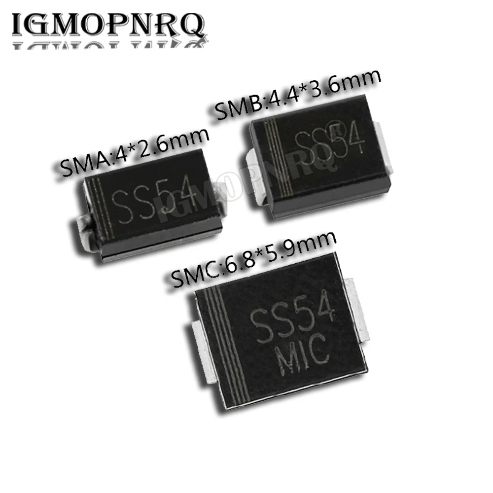 50 sztuk dioda Schottky'ego SMB SS24 SS26 SS34 SS54 SS56 SMC SS34 SS54 SS56 diody SMD