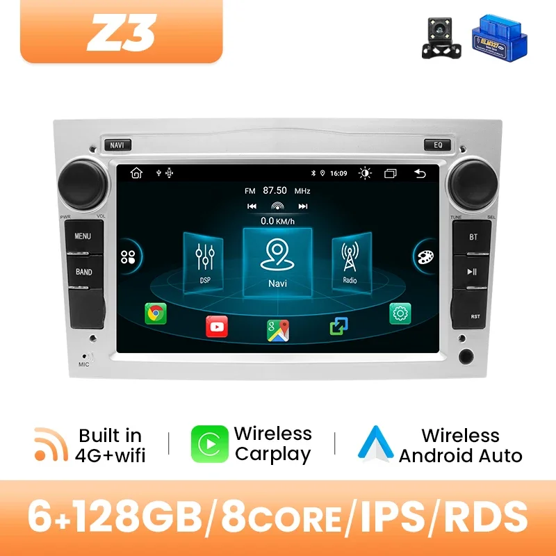 Draadloze Carplay Autoradio Speler Voor Opel Astra H G J Antara Vectra C B Vivaro Corsa C D Zafira B Android GPS RDS DSP 4G Wifi
