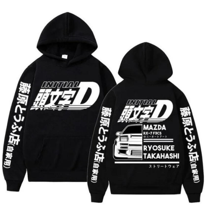

Initial D AE86 Oversized Women/men Hoodie Sweatshirts Japanese Streetwear Casual Long Sleeve Pullover Hooded Jacket Outerwear