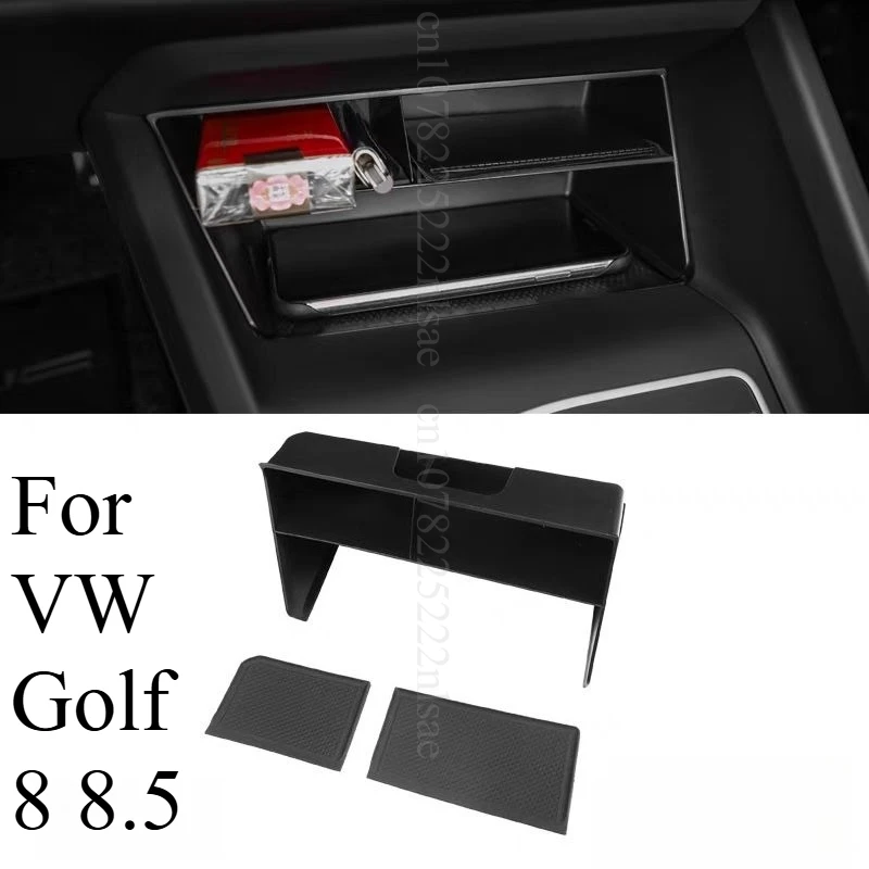 ل VW Golf 8 8.5 صندوق تخزين التحكم المركزي صينية تنظيم السيارة صندوق القفازات غير القابل للانزلاق إدراج لملحقات Volkswagen الداخلية