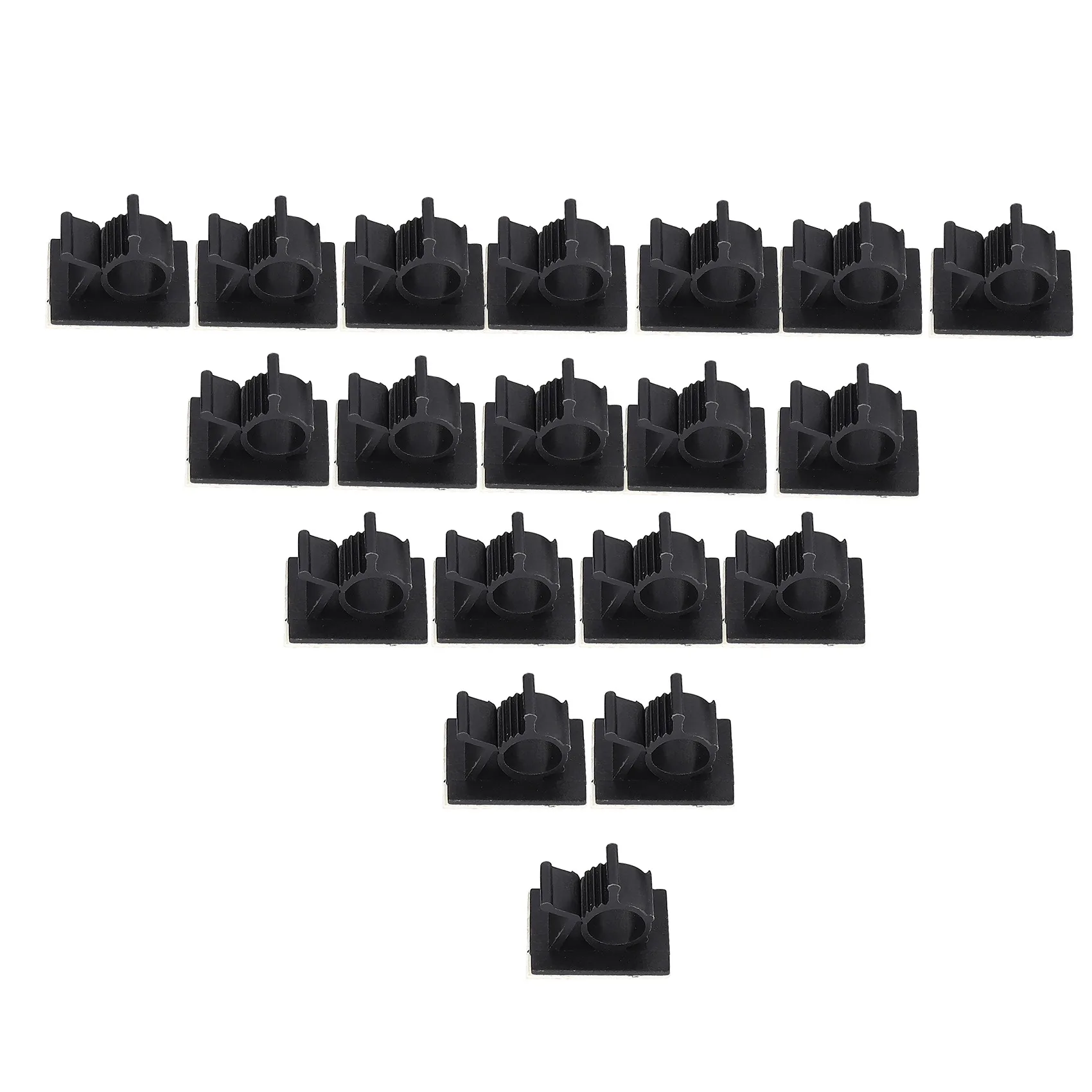 20Pcs Black Adjustable Plastic Cable Clamps Self Adhesive Car Cable Clips Wire Organizer