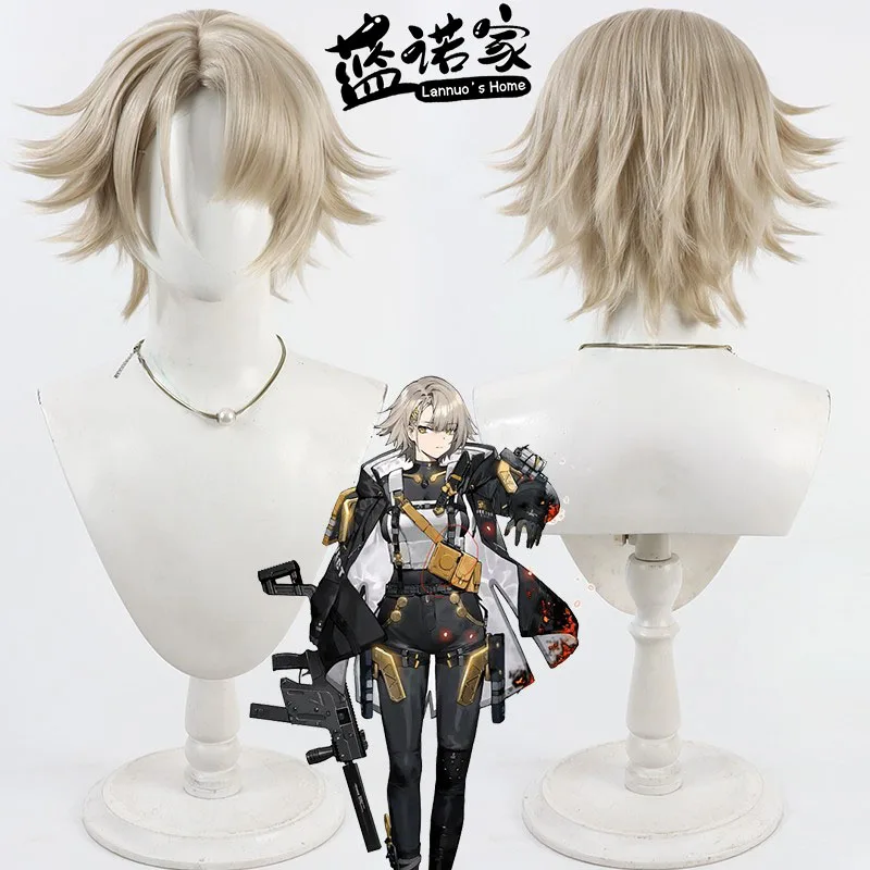 Game Girls' Frontline 2: Exilium Vector Cosplay Wig Halloween Party Prop Synthetic Hair Heat Resistant Fiber + Wig Cap