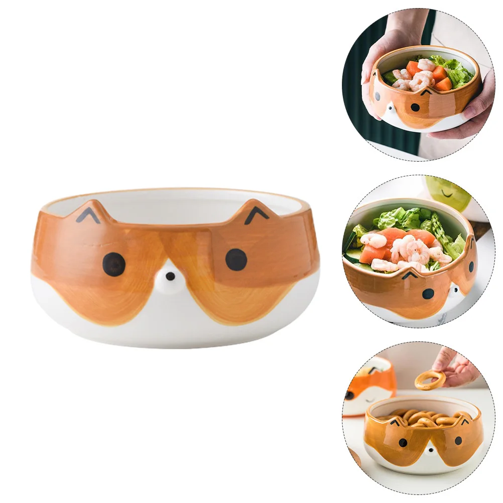 

1Pcs Lovely Cartoon Breakfast Bowl Food Grade Material Microwave Safe Exquisite Salad Multipurpose Kitchen Supplies