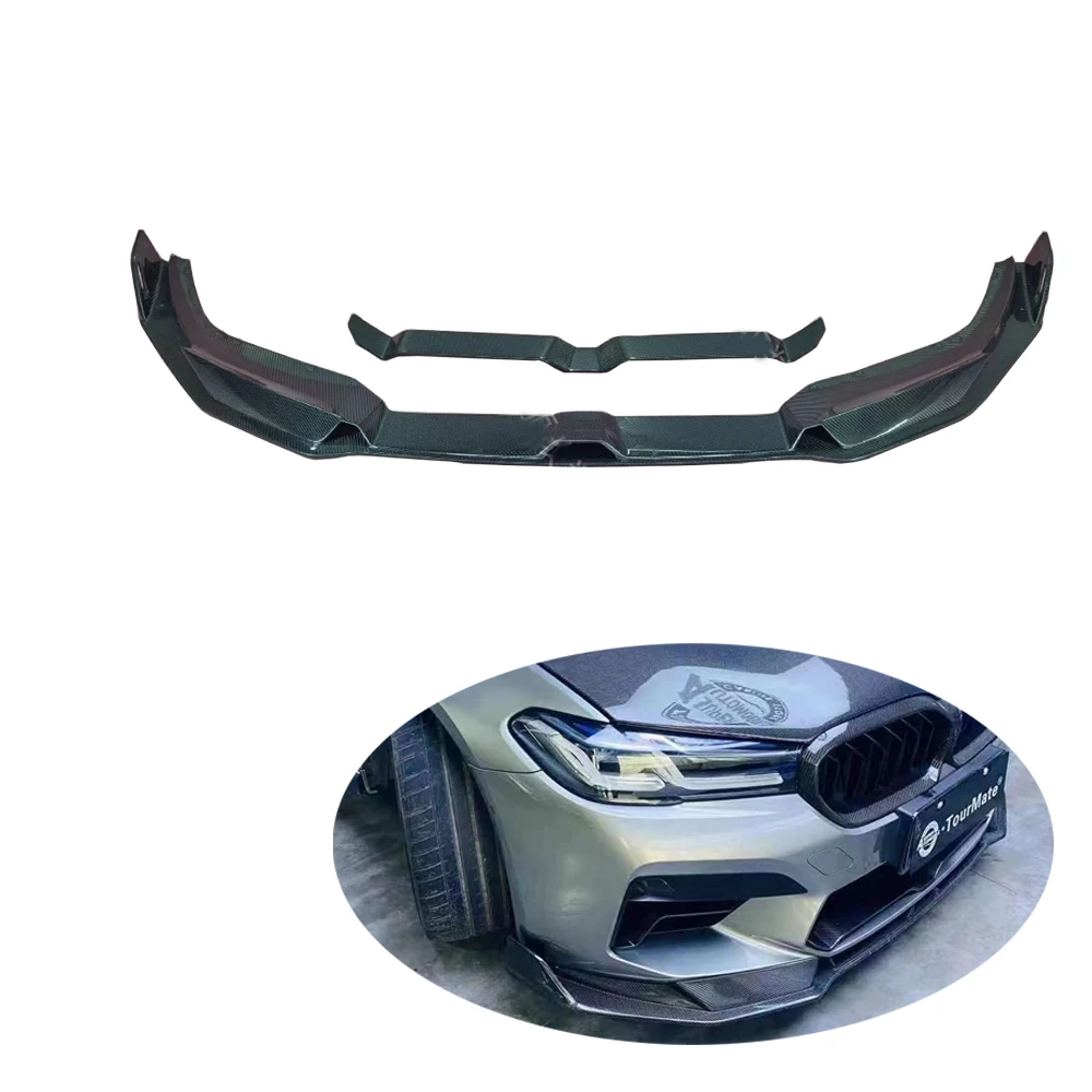 Carbon Fiber  AE Style Forged Carbon Front Lip Splitter For BMW F90 M5 Lci Pre Lci Front Bumper Lip