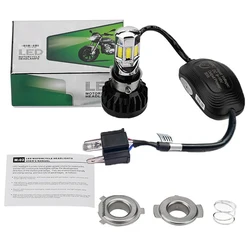 H4 Motorcycle LED Bulb,35W BA20D LED Healight Bulb High-Low Beam Kis Red Light DRLs DC9-18V.