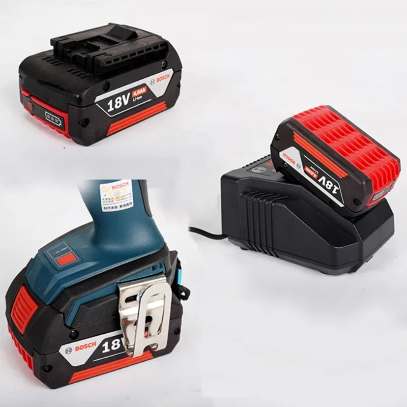 🏅 💯 แบตเตอรี่ลิเธียมไอออนแบบชาร์จไฟได้ของแท้จาก Bosch 18V 6.0AH สำหรับรุ่น BAT609 BAT609G BAT618 BAT618G 3601H61S10 สำหรับเครื่องมือไฟฟ้า 🔥