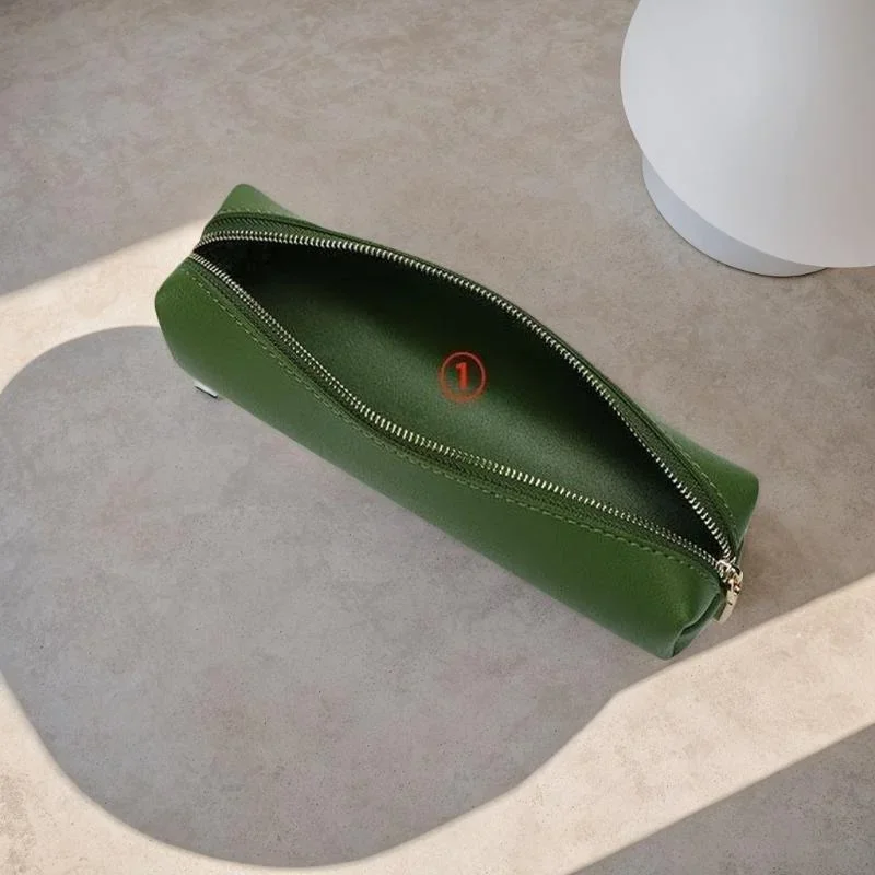 

Модная сумка для ручек из искусственной кожи, водонепроницаемая сумка для хранения, большой вместительный пенал, простая коробка для канцелярских принадлежностей