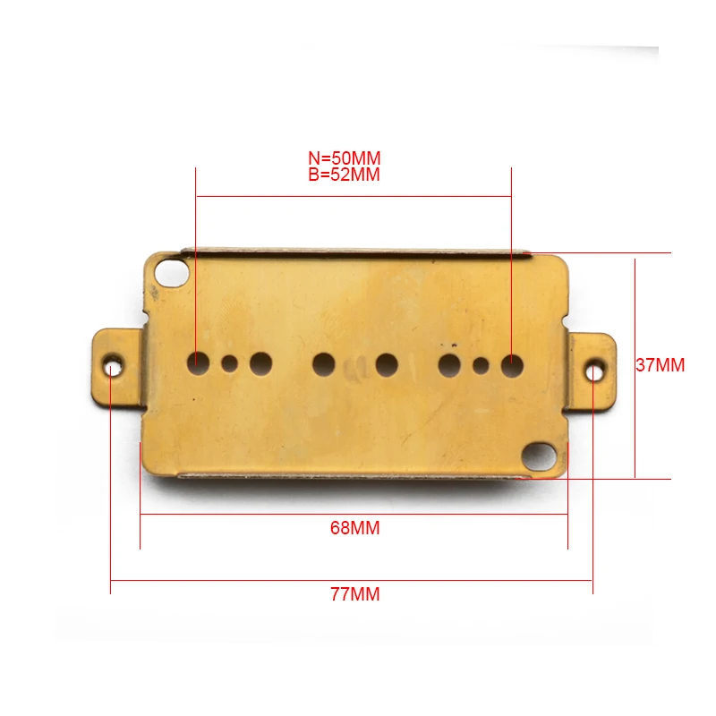 2/10Pcs P90 Style 6 String Pickup Baseplate Brass N-50/B-52 Middle Line Electric Guitar Pickup Baseplate Pickup Parts