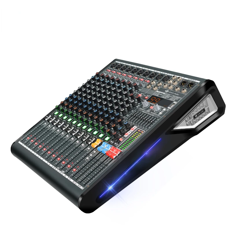 GAX-RWS12 Professional audio mixing 99 DSP Effects Digital Mixig sound console DJ equipment Audio pro audio mixer 12 channel