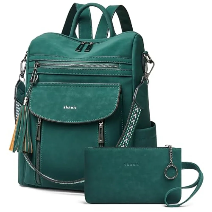 Backpack Purse for Women Fashion Leather Backpack Purse Designer Travel Backpack Convertible Shoulder Bag with Wristlet