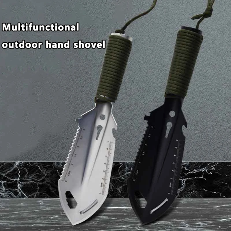 Outdoor Camping Shovel, Multifunctional Portable Engineer Shovel, Garden And Vegetable Garden Hand Shovel Steel Portable