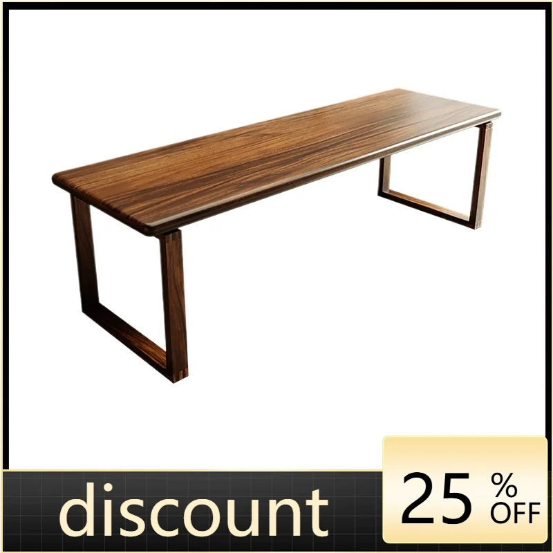 LMM long desk computer writing workbench learning walnut sofa