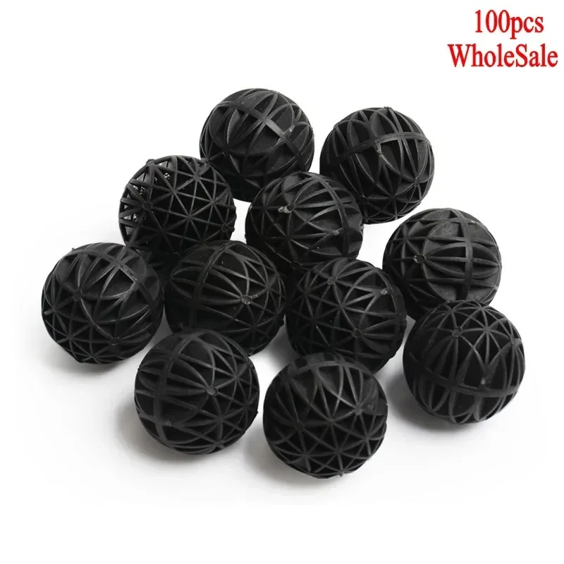 100pcs 16mm16mm Aquarium Bio Balls Filter Cotton Filter Sponge Media Aquarium Pond Balls Fish Tank Filter Bio Balls