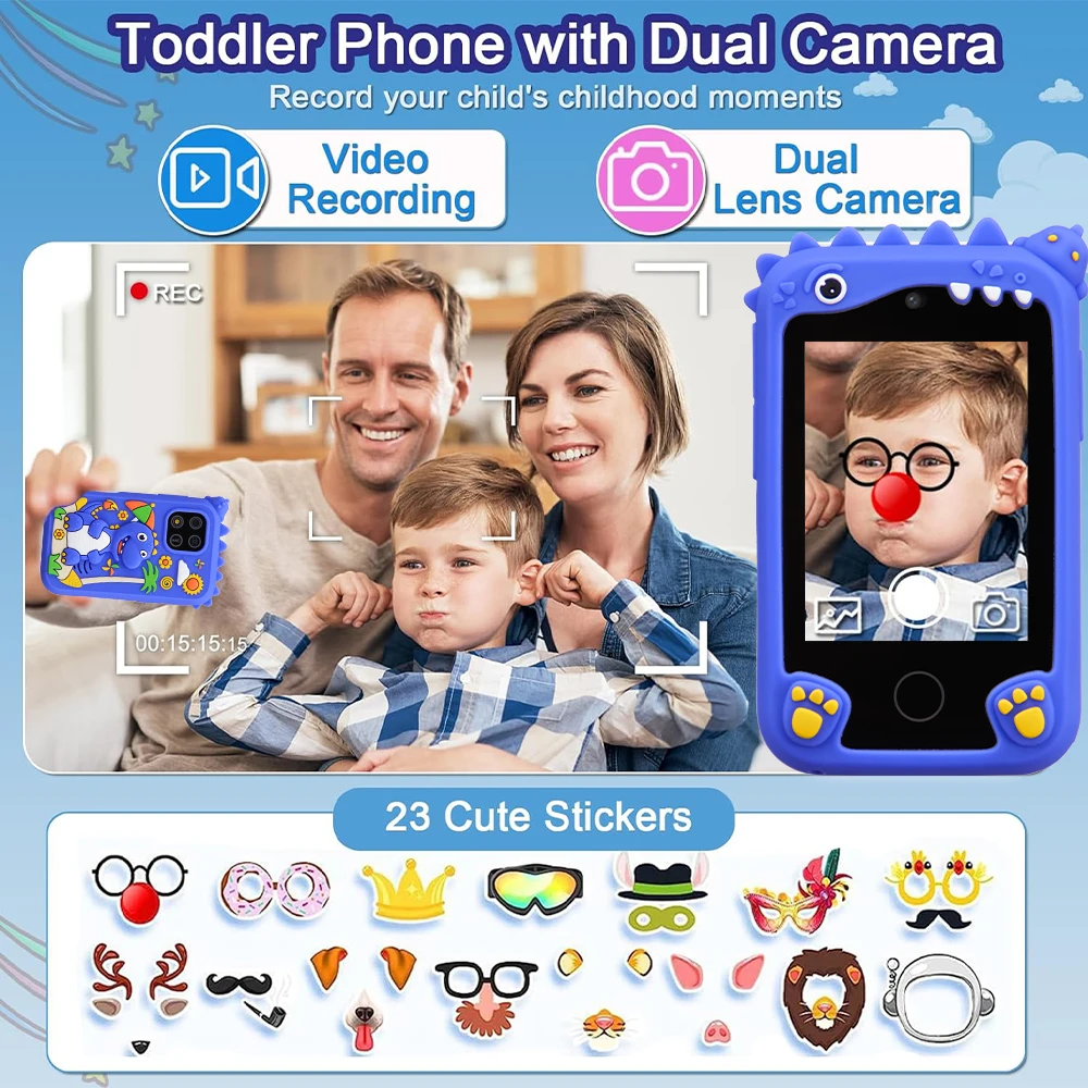 Téléphone à écran tactile 2.8 pouces pour seniors et enfants - QIILU Téléphone à écran tactile 2.8 pouces pour seniors et enfants - QIILU