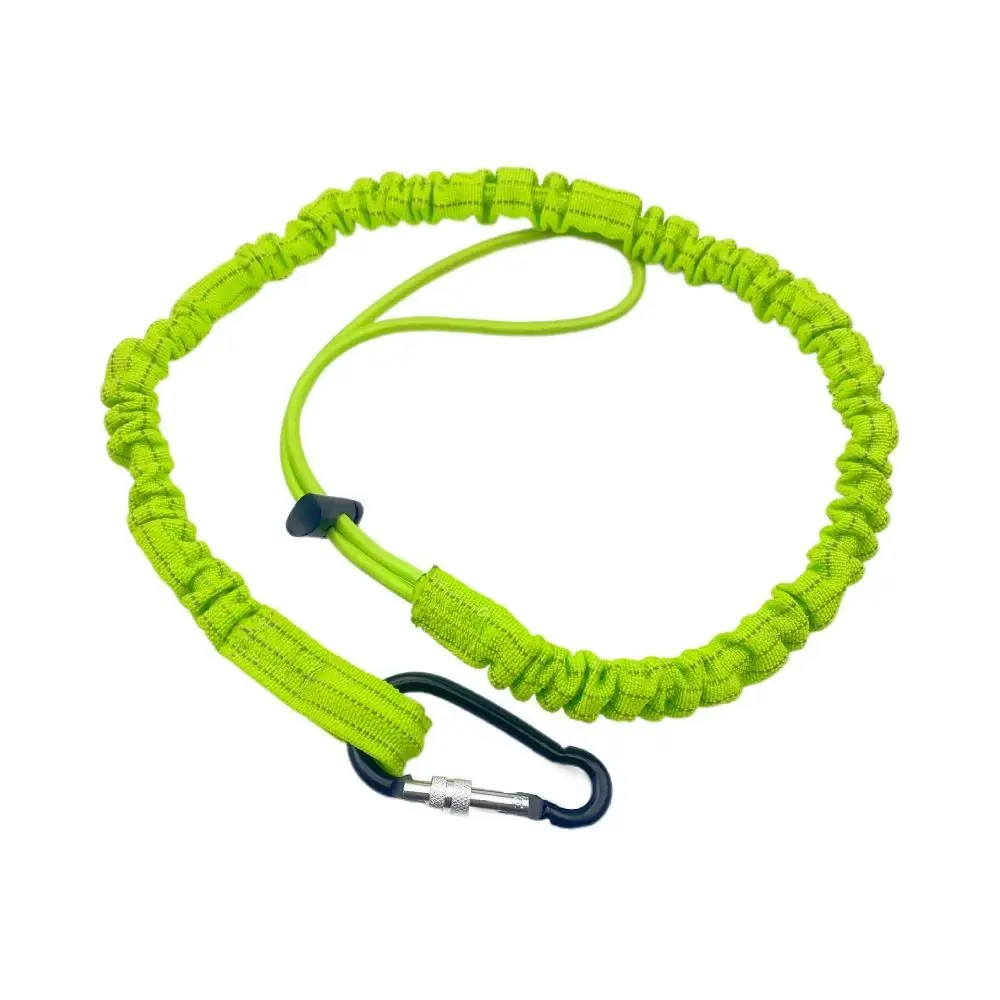 

Extendable Tool Lanyard with Buckle Strap Anti-Falling Portable Clip Bungee Cord Screw Locking Carabiner Adjustable Loop End